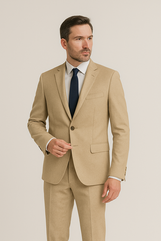 Ensemble Costard Homme en Coton – Beige