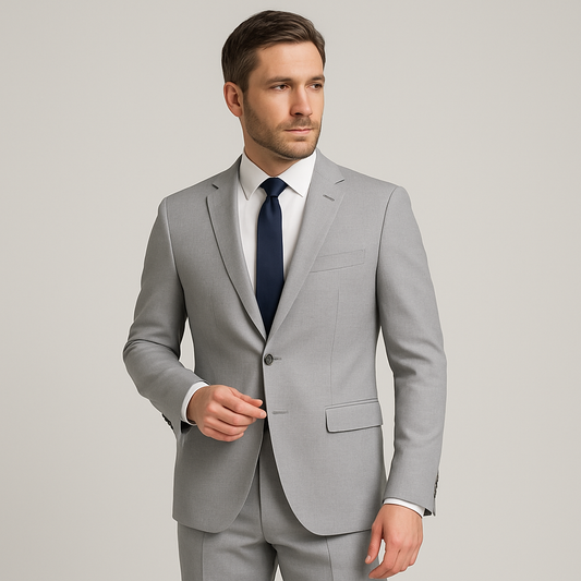 Ensemble Costard Homme en Coton – Gris clair