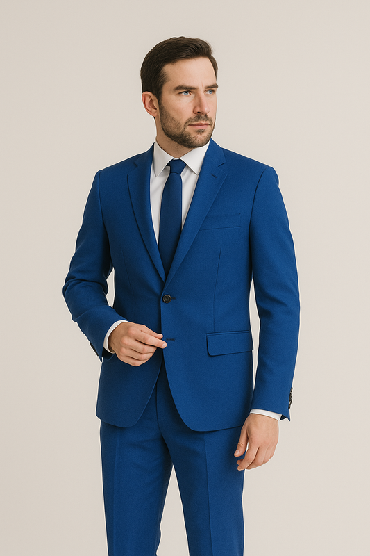 Ensemble Costard Homme en Coton – Bleu roi
