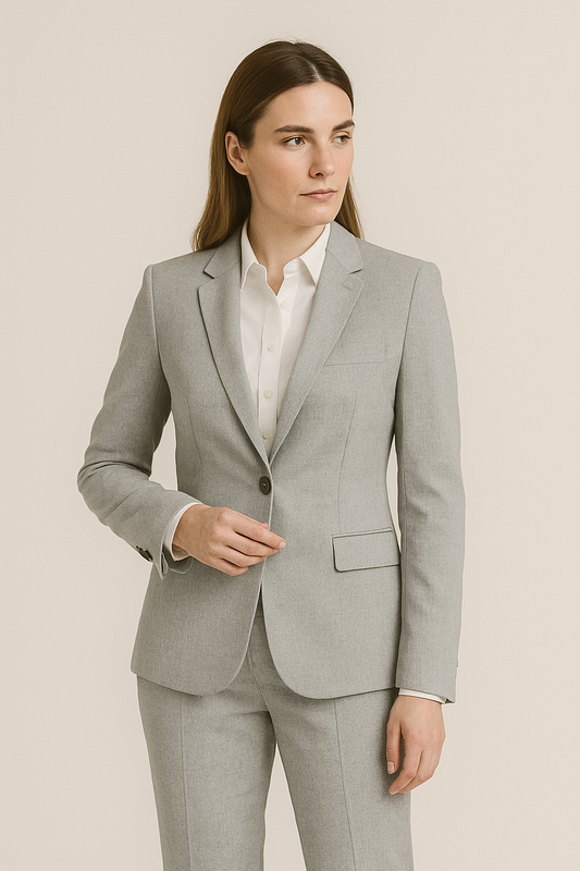 Costume Femme en Coton – Gris clair
