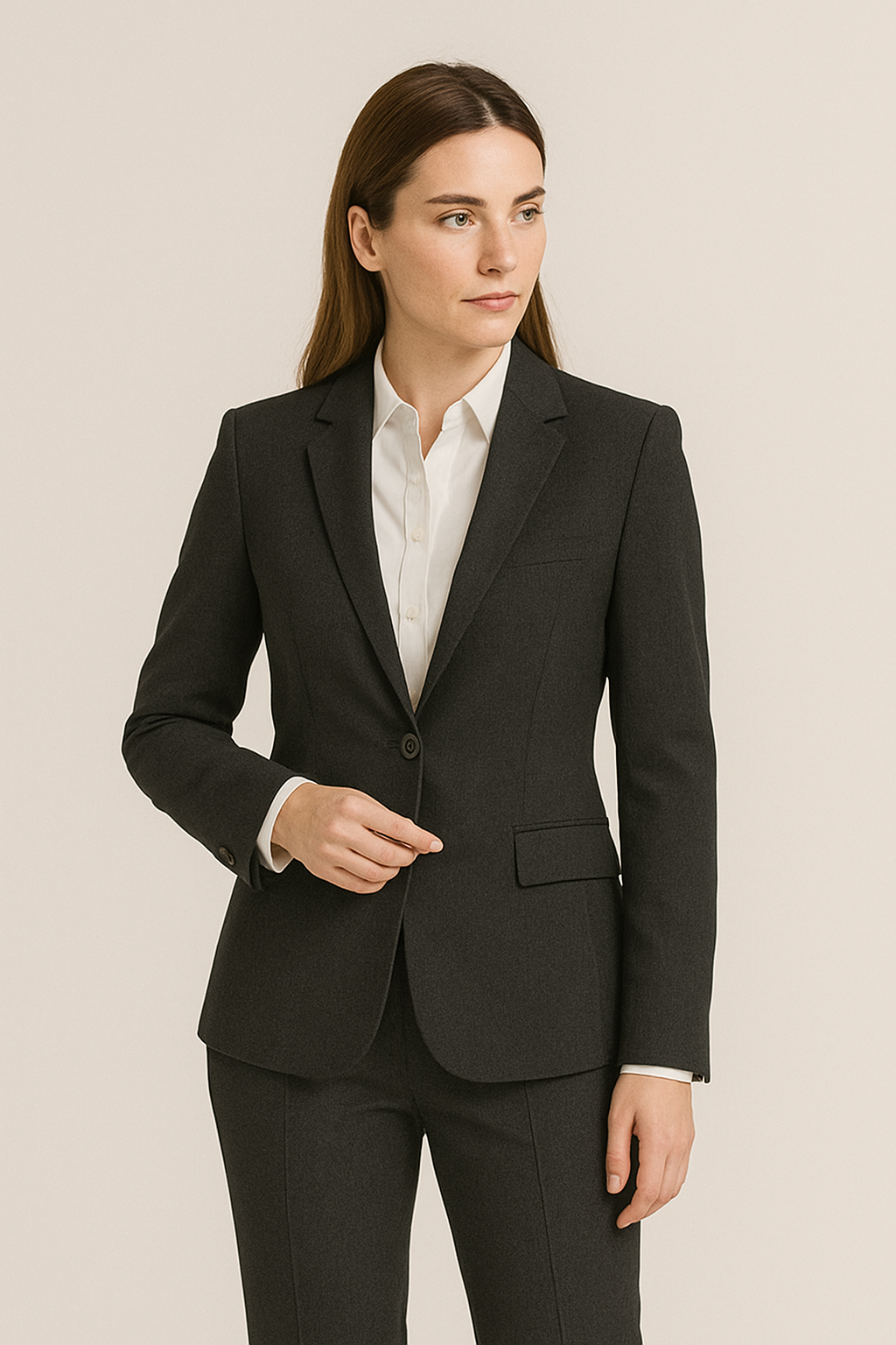 Costume Femme en Coton – Gris foncé