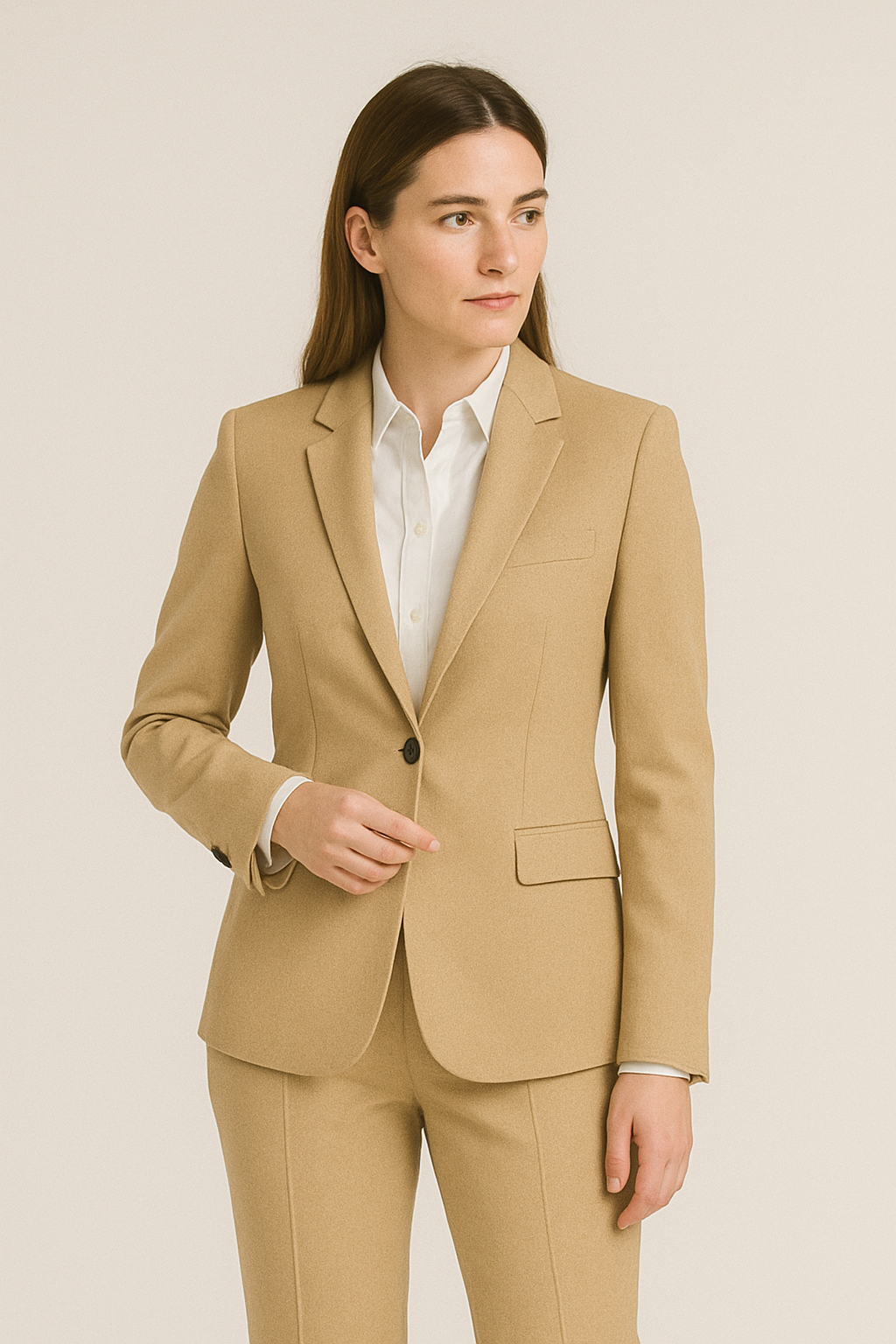 Costume Femme en Coton – Beige